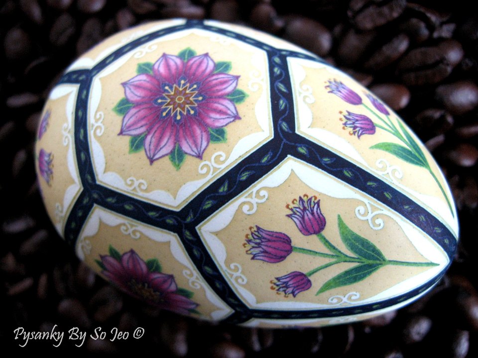 Victorian Garden Ukrainian Easter Egg Pysanky By So Jeo